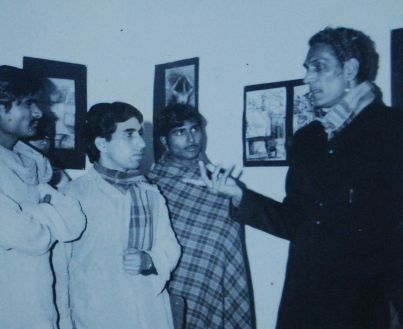 Exhibition visit by Sh. K.S.Kulkarni Dean B.H.U. Art & Music Faculty 